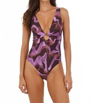NEW MALAI brush flame one piece in multicolor